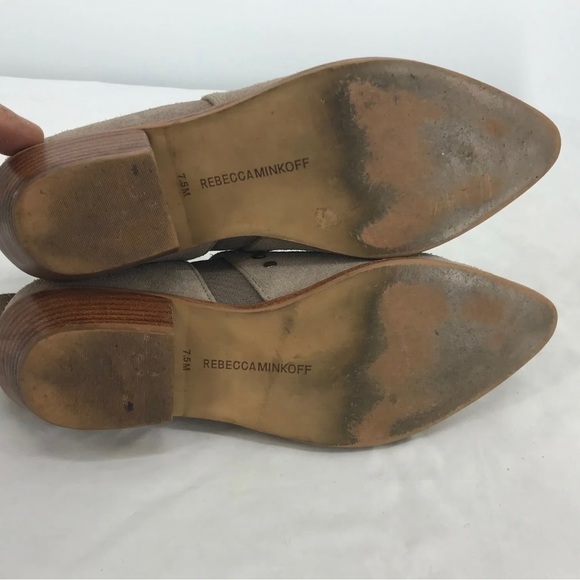 𝅺Rebecca Minkoff Suede Studded Ankle Boot sz 7.5M - Picture 7 of 8